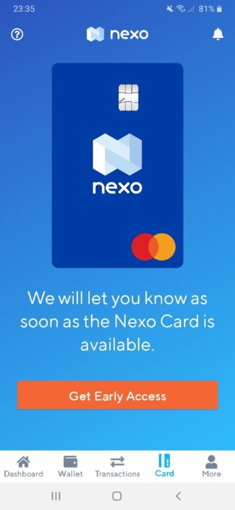 nexo card mastercard